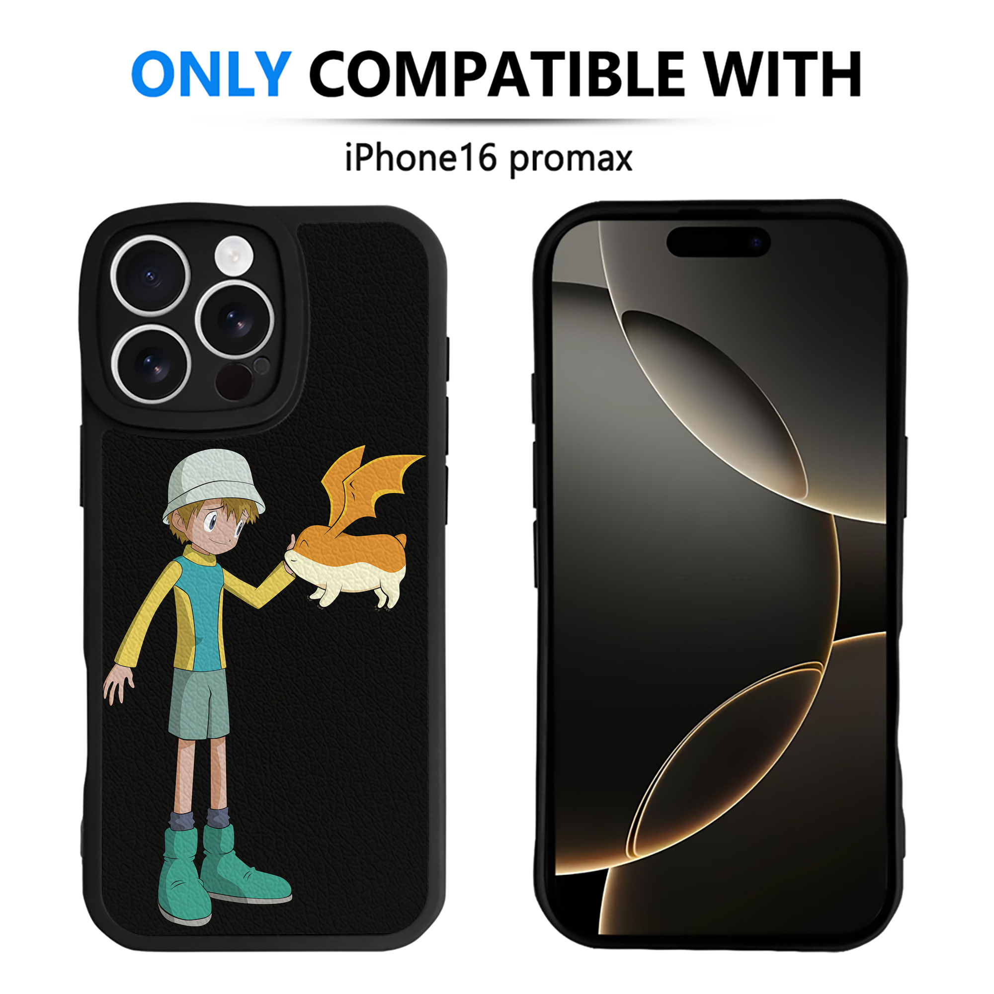 （画像用） Digimon デジタルモンスター/デジモン 【iPhone 16シリーズ対応】シリコンスマホケース（レザー調） 材質：シリコン